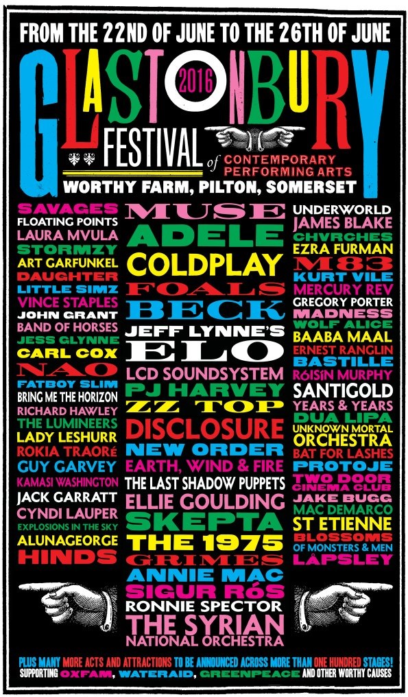 glastonbury lineup 2016
